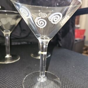 Vintage Mikasa Cheers Martini Glasses with Stainless steel Shaker